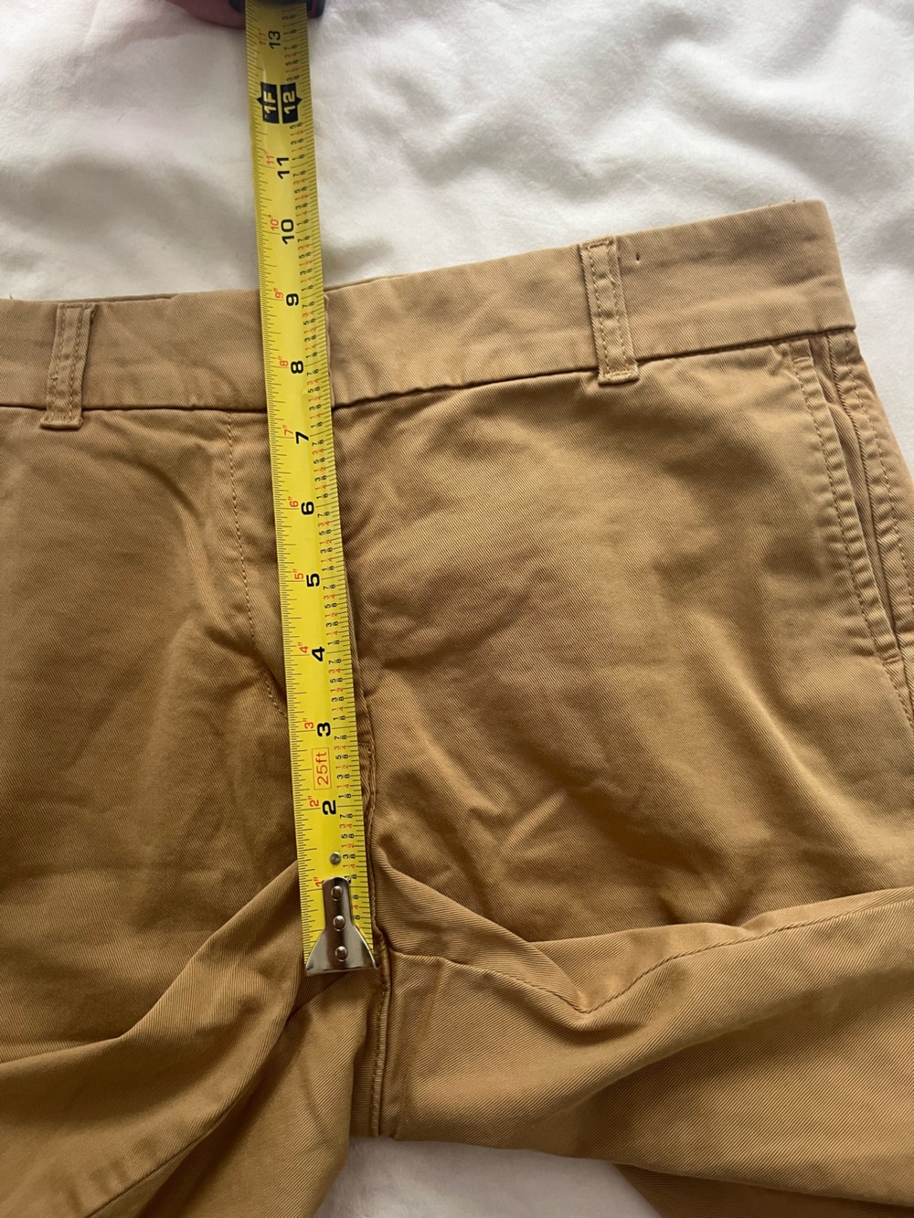 J. Crew Tan 10" Bermuda Stretch Chino Short Size 4 Summer H5826 - Picture 13 of 14